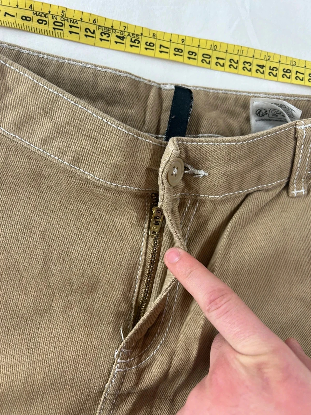 Brown beige wide leg divided h&m pants – photo 8